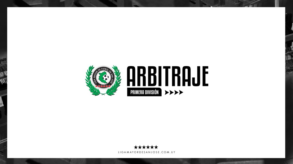 Designación oficial de árbitros – Liga Mayor de San&nbsp;José